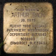 Stolperstein dedicated to Arthur Bach