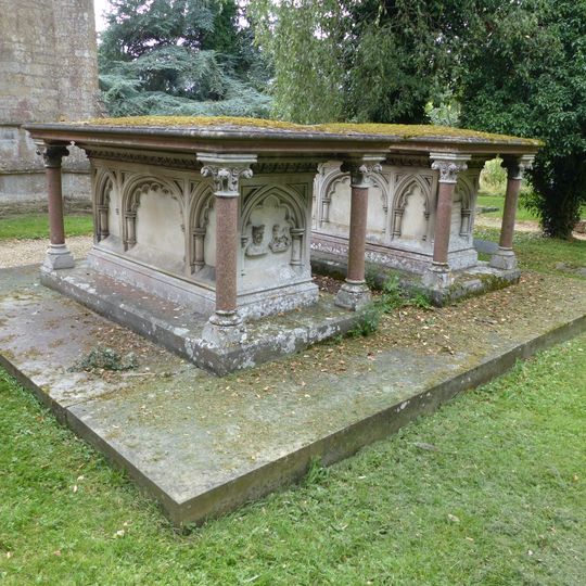 Pair of tombs at east end of Church of St. Michael