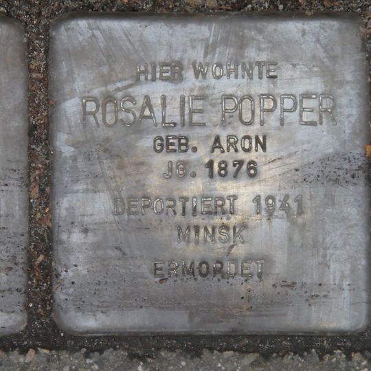 Stolperstein en memoria de Rosalie Popper