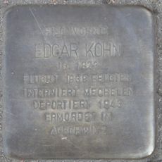 Stolperstein dedicated to Edgar Kohn