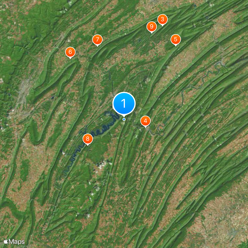 Huntingdon County Map