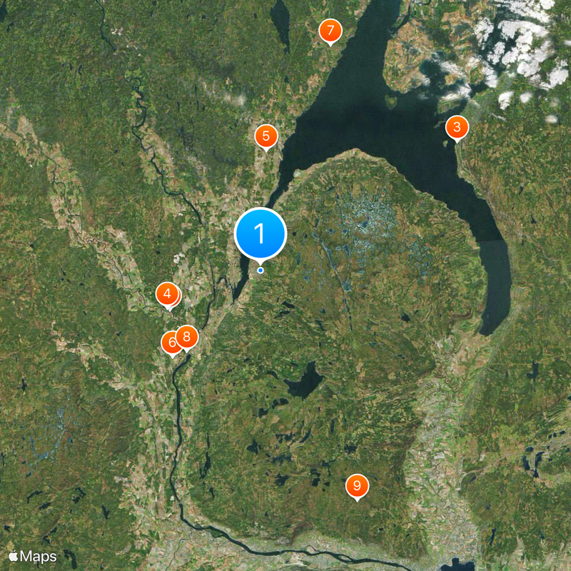 Vikersundbakken Kaart