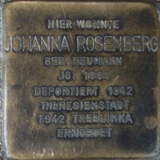 Stolperstein dedicated to Johanna Rosenberg