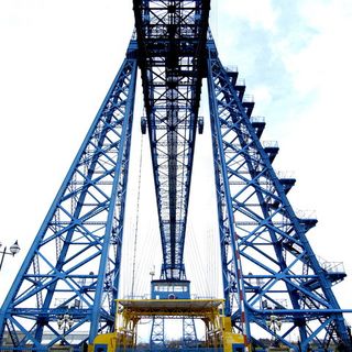 Piers, Railings And Gates At Entrance To Transporter Bridge