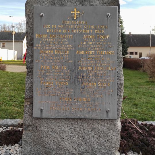 World War I memorial in Vráto