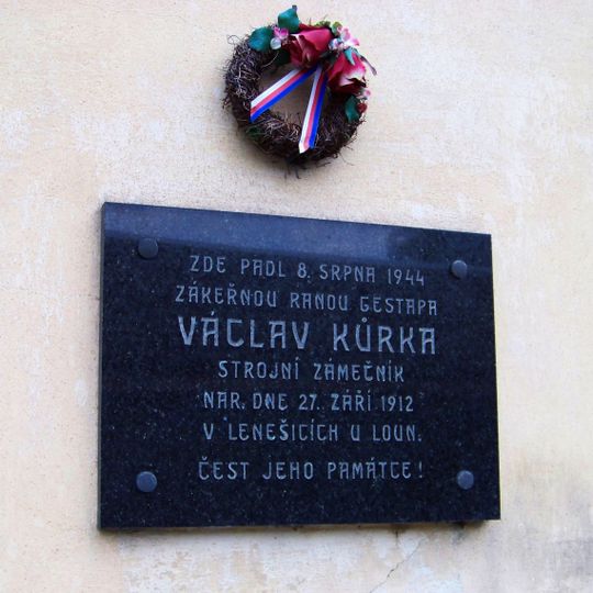 Pamětní deska Václava Kůrky