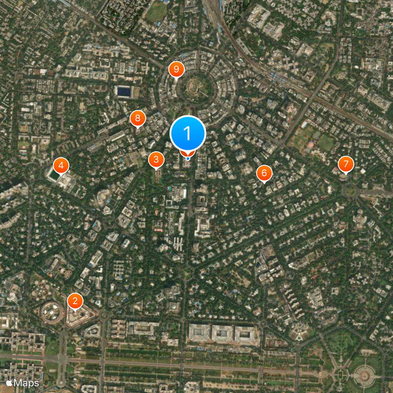 National Archives of India Map