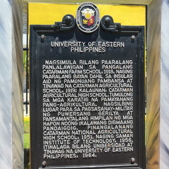 University of Eastern Philippines historical marker