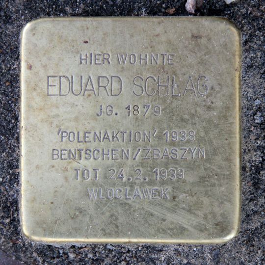 Stolperstein en memoria de Eduard Schlag