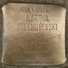 Stolperstein dedicated to Martha Golembiewski