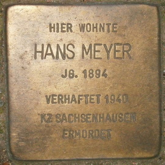 Stolperstein für Hans Meyer