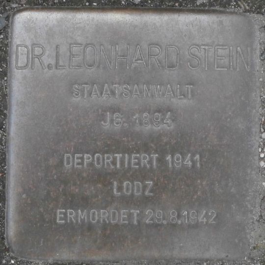 Stolperstein en memoria de Leonhard Stein