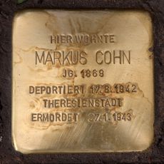 Stolperstein à la mémoire de Markus Cohn