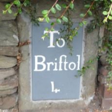 Milestone, Downend Road; opp.  jcn Christchurch Lane by No. 72B