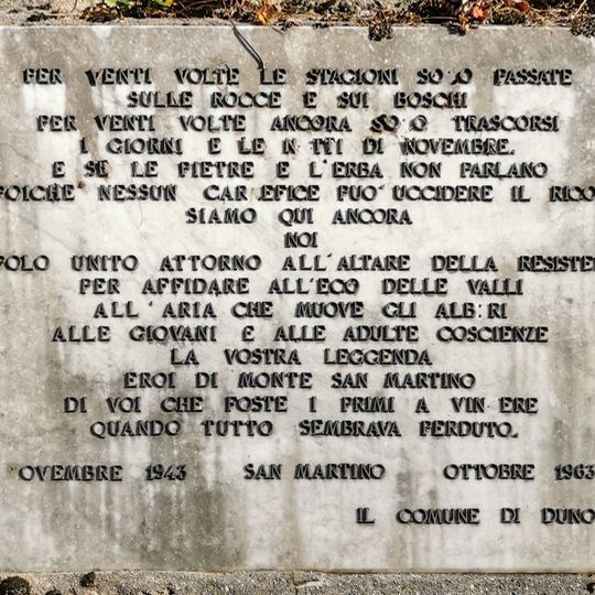 Lastra commemorativa di Valalta