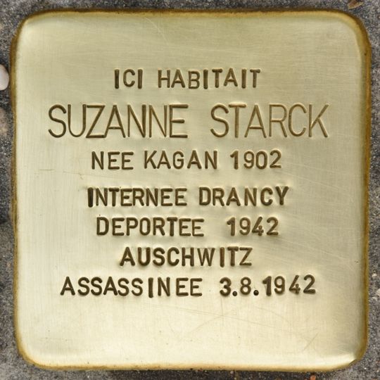 Stolperstein à la mémoire de Suzanne Starck