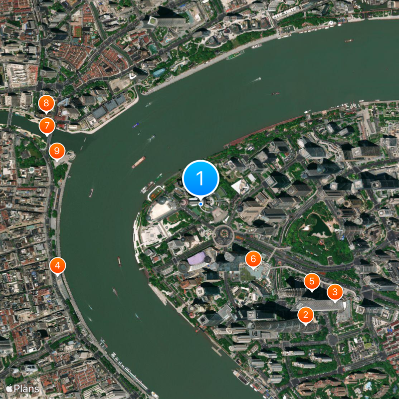 Oriental Pearl Tower Karte