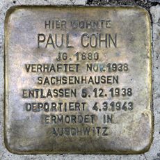 Stolperstein em memória de Paul Cohn