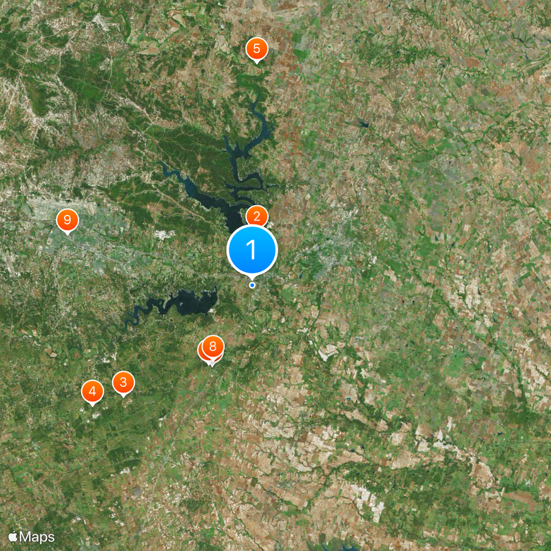 Condado de Bell Mapa