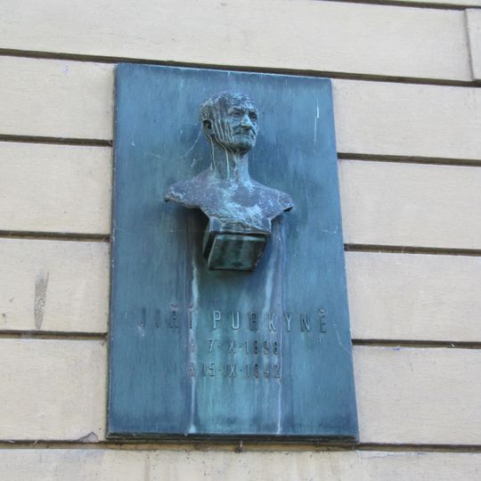 Pamětní deska s bustou prof. Jiřího Purkyně