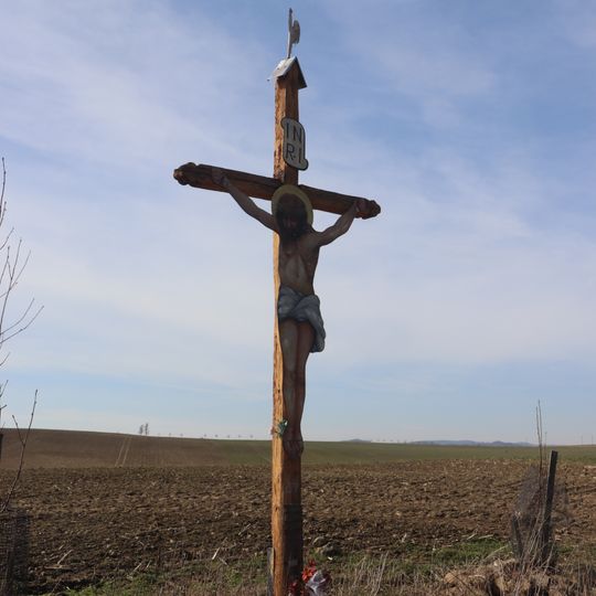 Kříž u silnice na cestě do Ohrazenic