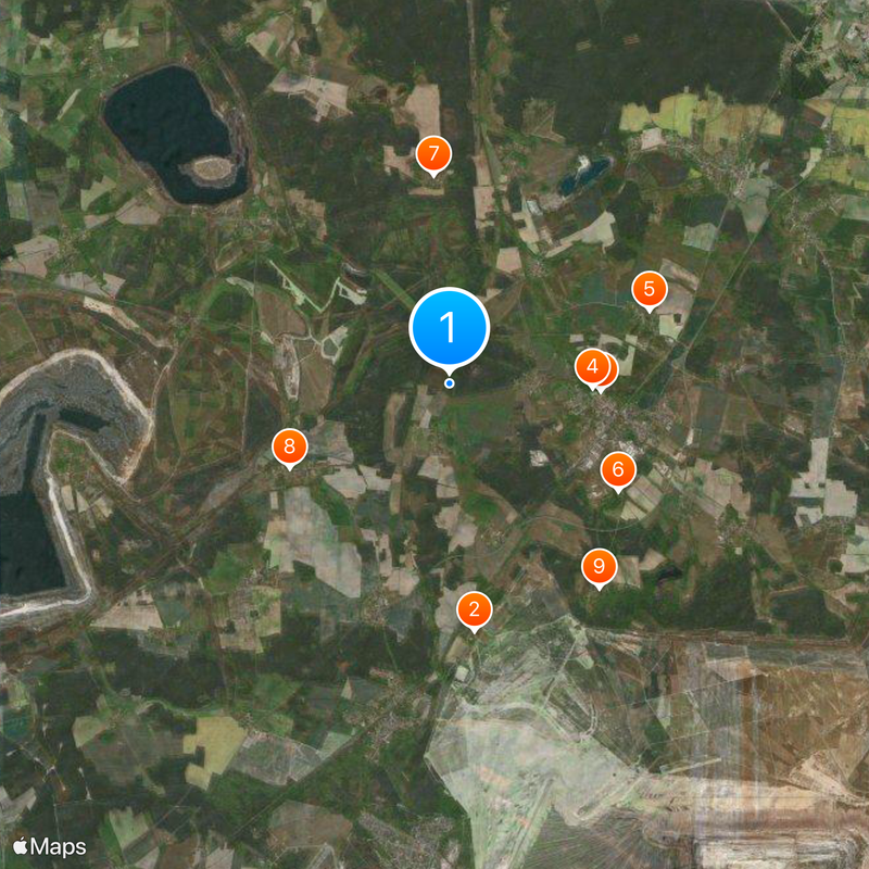 Lusatian lignite mining area Map