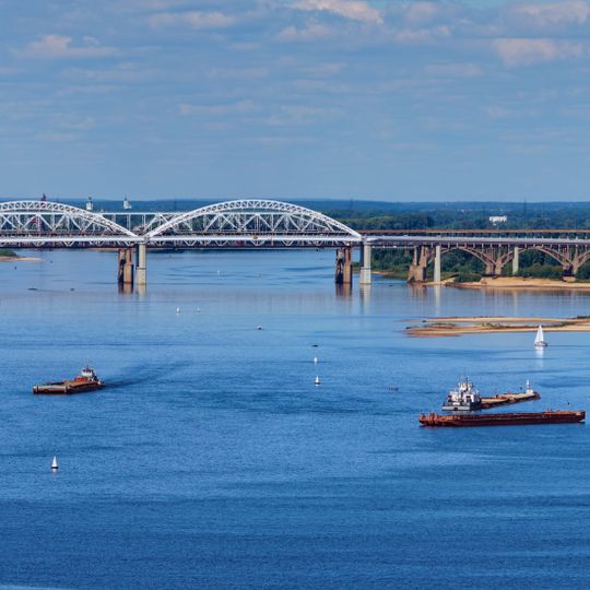 Bridge across the Volga in Nizhny Novgorod