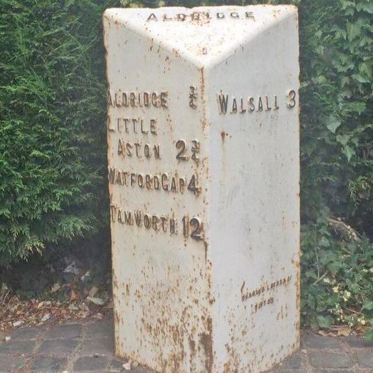 Milepost, Paddock Lane, Aldridge town centre