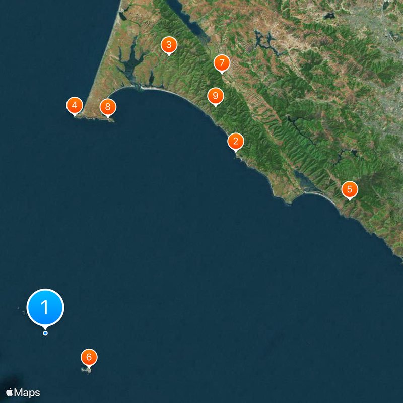 Farallon Islands Map