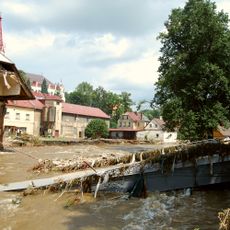 Most Vítkovské ulice přes Jeřici v Chrastavě