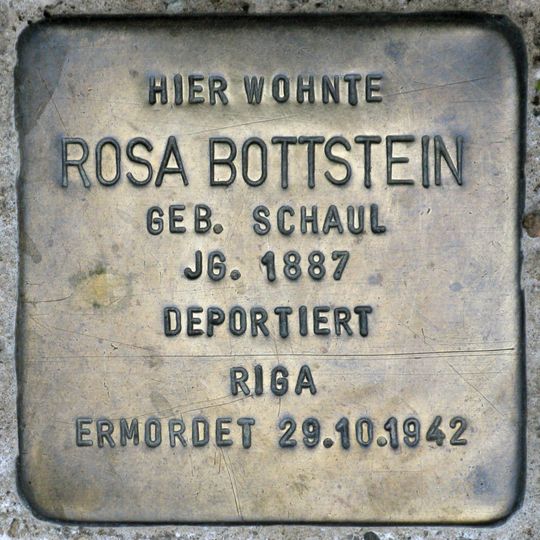 Stolperstein dedicated to Rosa Bottstein