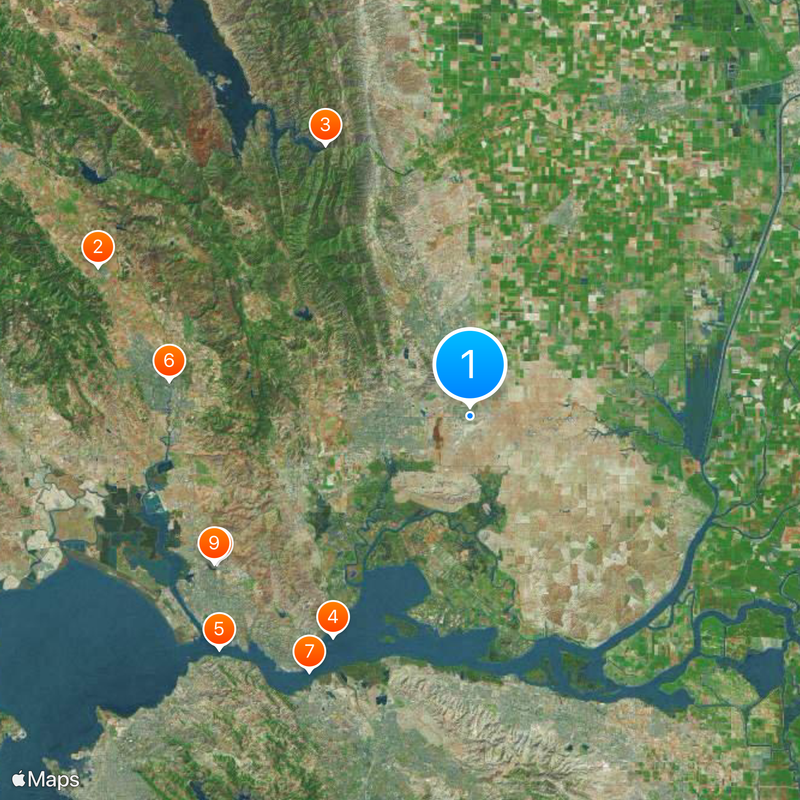 Condado de Solano Mapa