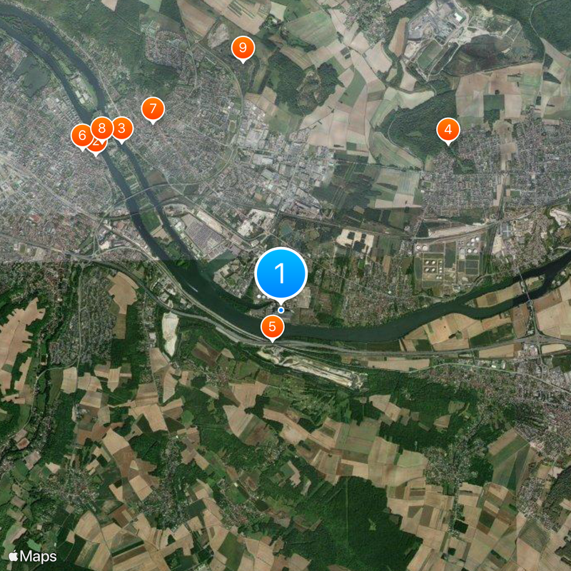 Porcheville thermal power station Map