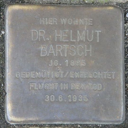 Stolperstein en memoria de Helmut Bartsch