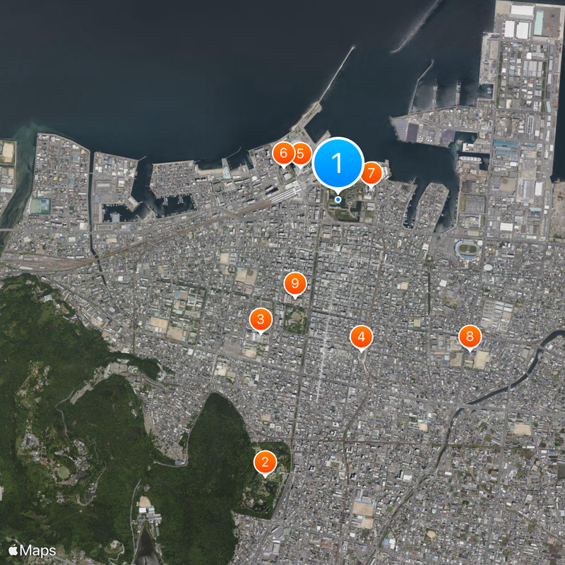 Castillo de Takamatsu Mapa