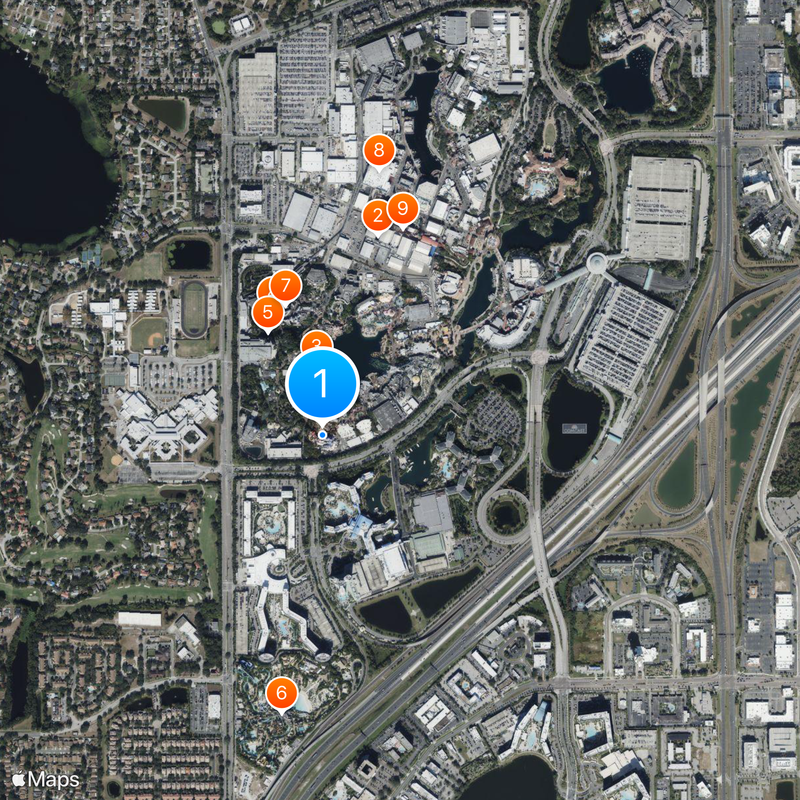 Dudley Do-Right's Ripsaw Falls Map