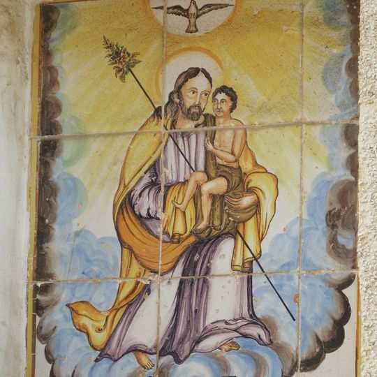 Ceramic panel of Saint Joseph at 19 Sant Josep street