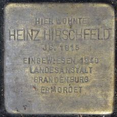 Stolperstein dedicated to Heinz Hirschfeld