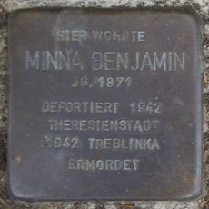Stolperstein dedicated to Minna Benjamin