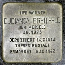 Stolperstein à la mémoire de Dubianca Breitfeld