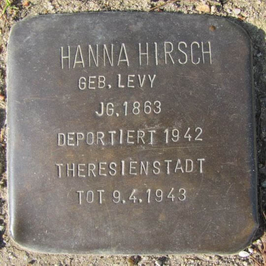 Stolperstein en memoria de Hanna Hirsch