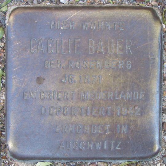 Stolperstein en memoria de Cäcilie Bauer