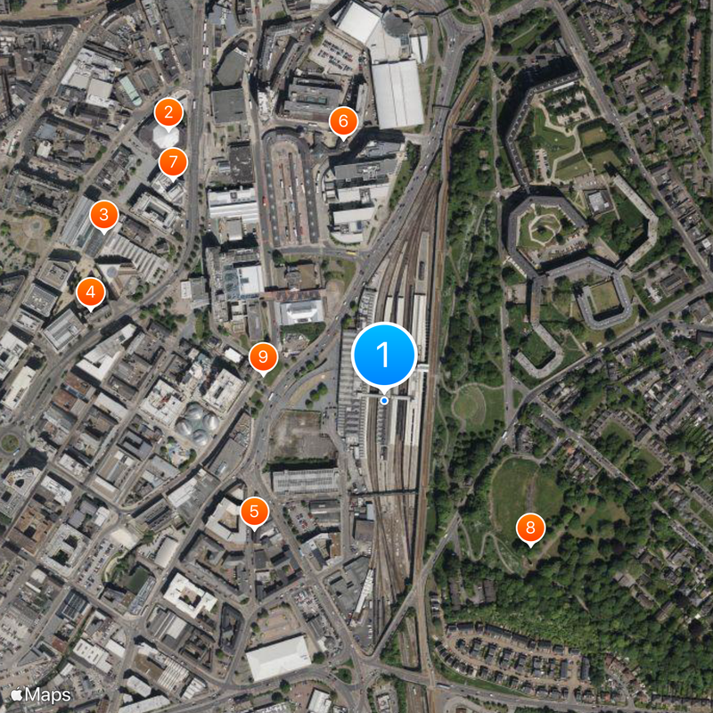 Sheffield station Map
