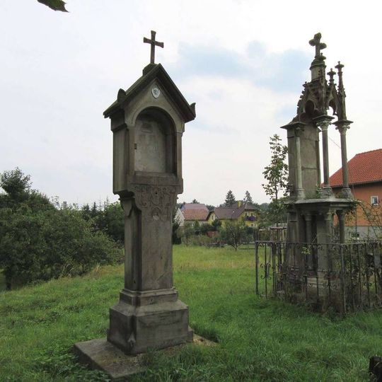 Boží muka v Topolanech v ulici U svatého Jana