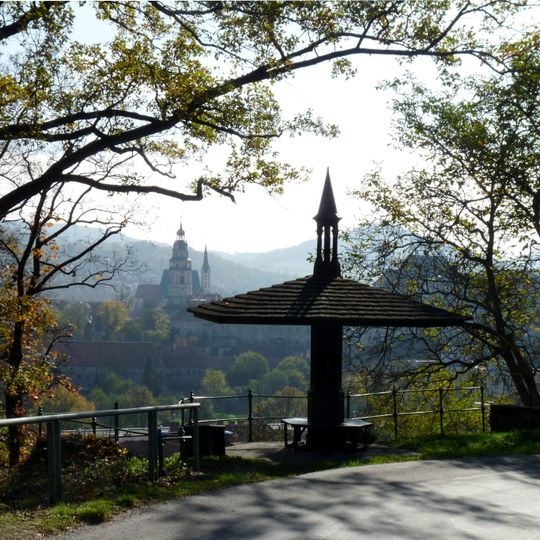 Historický altánek na třídě Vyšehrad v Českém Krumlově