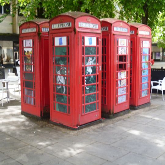 Group Of Six K6 Telephone Boxes Outside Number 23