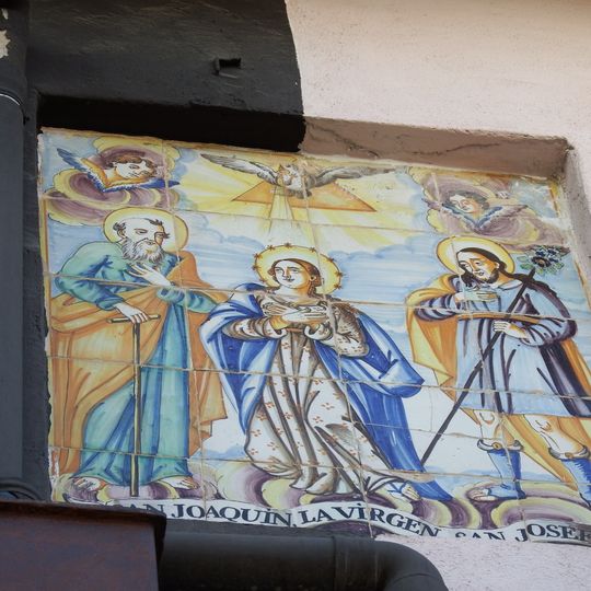 Ceramic panel of the Holy Family