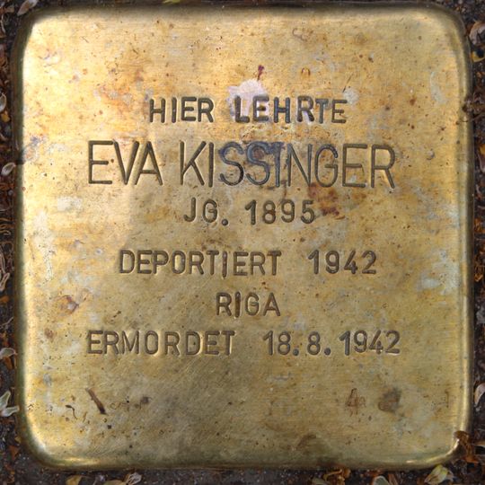 Stolperstein à la mémoire d’Eva Kissinger