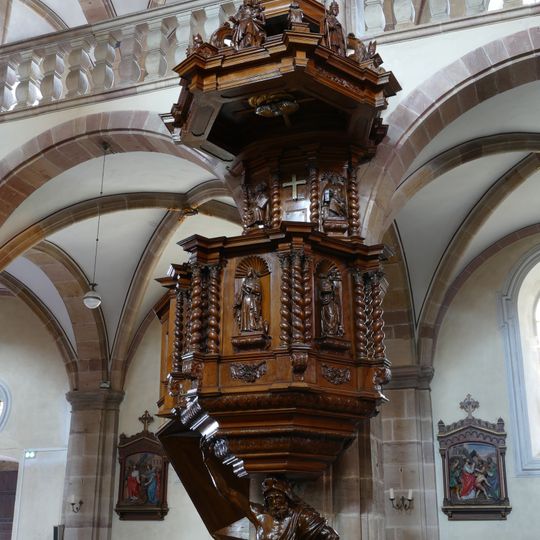 Pulpit of Abbey Church, Andlau