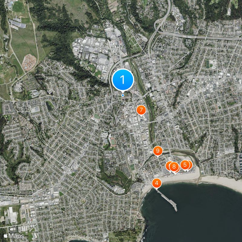 Mission Santa Cruz Mappa